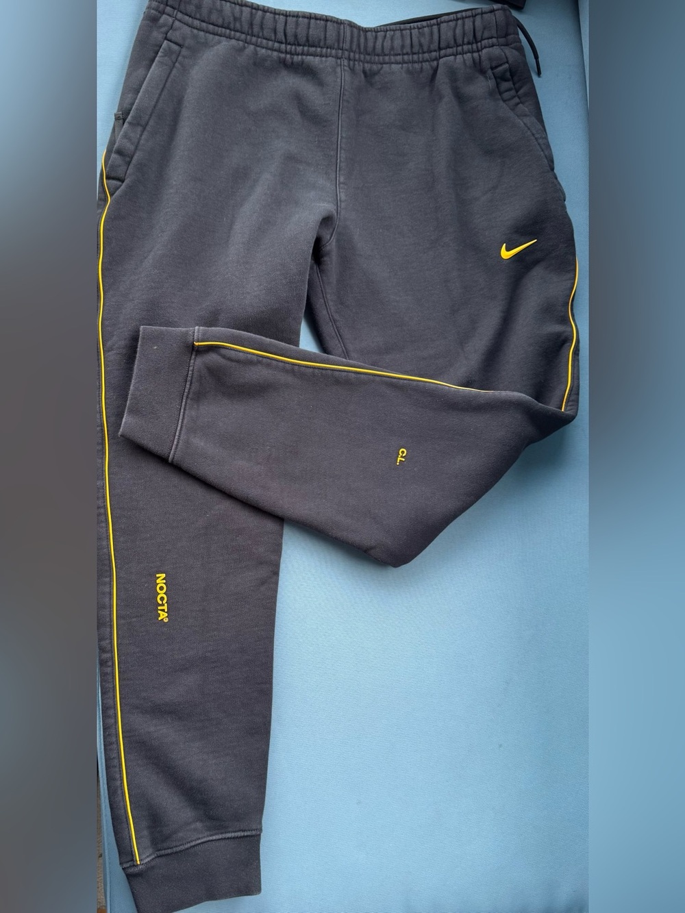 Nike x Drake NOCTA Fleece Joggers Black Gold L EUC